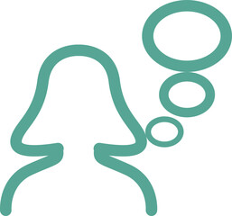 business character with chat bubbles