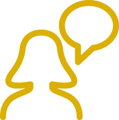 business character with chat bubbles