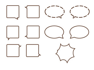 シンプル吹き出しセット