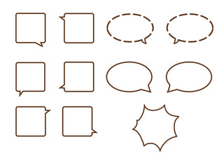 シンプル吹き出しセット