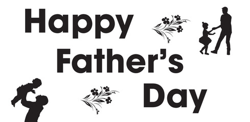 Happy Fathers Day bow tie typography banner. Father's day sale promotion calligraphy poster with doodle necktie and divider sketch line. Vector illustration