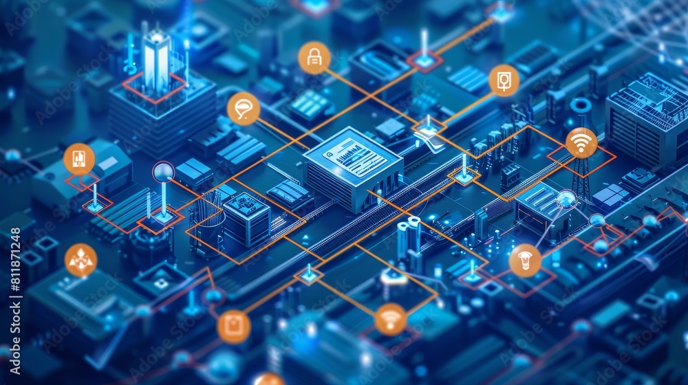 Poster iot software in digital factories : industry 40 technology automated manufacturing processes
