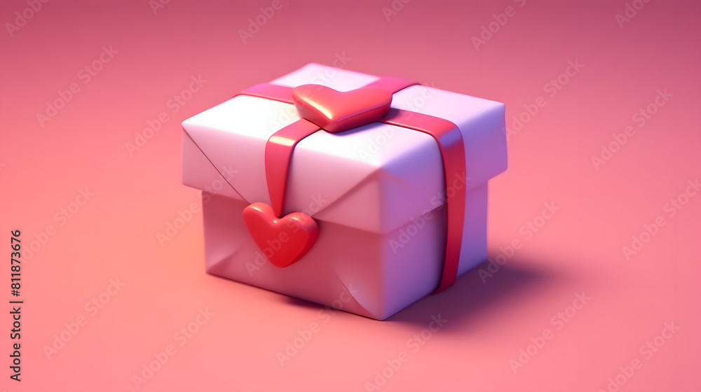 Wall mural Love Letter Icon Gift 3d