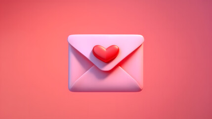 Love Letter Icon Gift 3d