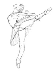 ballerina is dancing