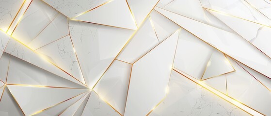 Luxury white background with golden lines and geometric shapes (kitchen glass)