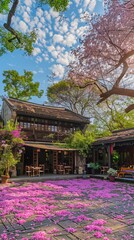 Jiangnan, tall magnolia trees are in full bloom