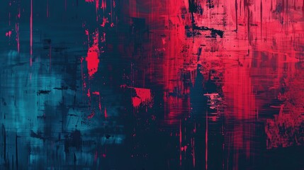 Abstract Red and Blue Paint Drip Texture
