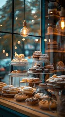 Naklejka premium Defocused Blurred Background of a Bakery