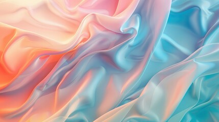 Obraz premium Texture of pink and blue silk fabric with soft pastel shades, background image