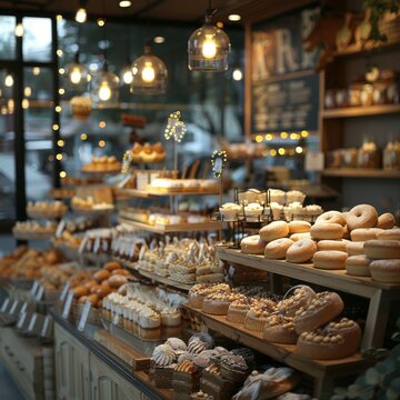 Defocused Blurred Background of a Bakery