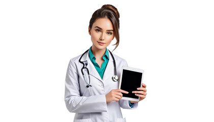 using background stethoscope ng aring portrait tablet doctor young woman female people studio alone adult standing looking working medicals inside person ethnic health lifestyle nurse hospital