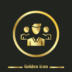 vector isolated sign symbol with office or business theme - high quality gold color vector icon.