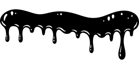 chocolate dripping on white background