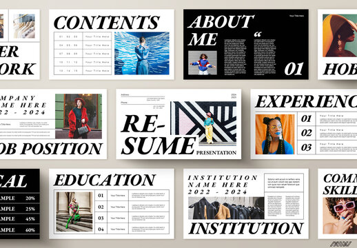 CV Resume Presentation Template