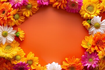 Obraz premium Festive backdrops for indian new year with a flower-inspired circular layout