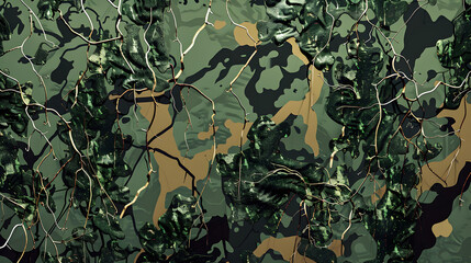 Camouflage seamless pattern. Trendy style camo, repeat print. illustration. texture, military army hunting