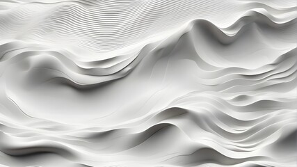 Obraz premium Stylish seamless wave texture background in monochrome white ideal for design projects