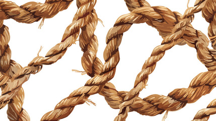 Braided rope on white background Vectot style vector