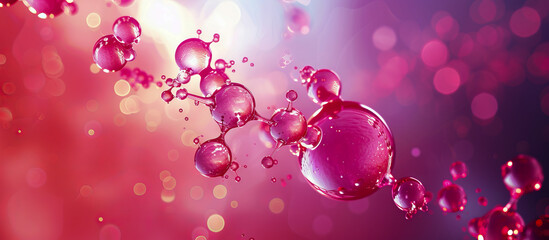 Pink bubbles on a pink background.