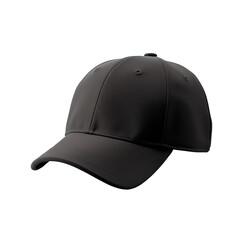 black baseball cap isolated on white