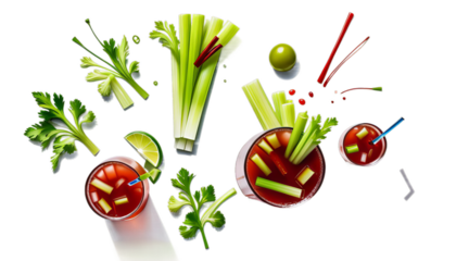 illustration bloody watercolor mary alcohol drawn hand celery cocktail drink tomatoes juice glasses bar ice cold vodka beverage background red pepper fresh salt alcoholic isolated liquid lemon