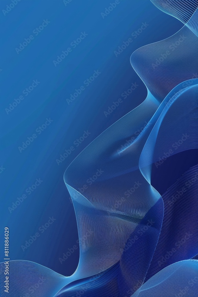 Poster vivid blue abstract backdrop contemporary retro futuristic artwork. a modern simplistic abstract pat