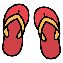 Flip Flops  Icon Element For Design