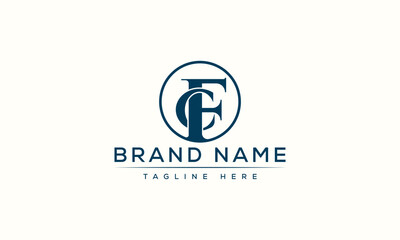 Logo design letter CF . Elegant modern. Vector template.
