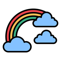 Rainbow  Icon Element For Design