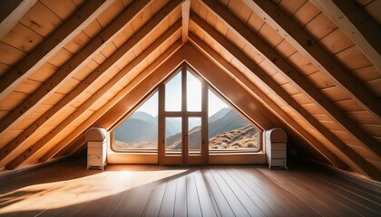 Warm and modern converted attic with the charm of the old, very bright and zen interior, room, bedroom, bed, hotel, home, furniture, house