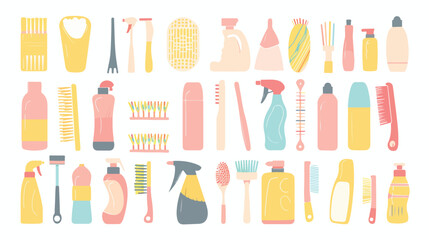 Brushes sponges housekeeping stuff accessories for cl