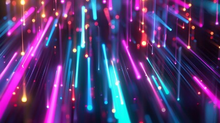 Loopable 4k motion graphics featuring shimmering neon lights moving smoothly on the screen. Effortlessly looping animation.