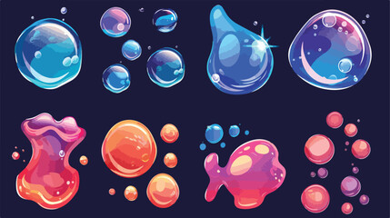Bubble shapes. Water oxygen fizzy bubbles aquarium se