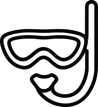 recommend clip art: Diving mask Icon Outline