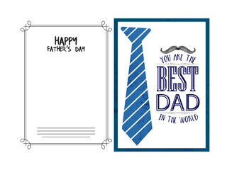 Happy Father's Day celebrations greeting card decorated with neck-tie