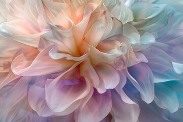 Fototapeta premium Close-up of a multi-colored dahlia flower in full bloom.