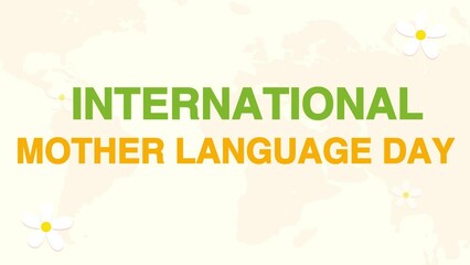 Feb 21 International Mother Language Day animated video, International Mother Language Day 4k animation video 