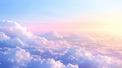 Obraz premium Background of sky and clouds blending on the horizon
