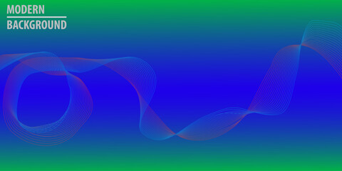 Dynamic waves line vector background with dark blue, green, orange color abstract fit for poster, backdrop and information text