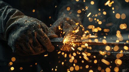 Vivid pictures of a skilled blacksmith working with fire and metal fill my mind, Generated by AI - obrazy, fototapety, plakaty