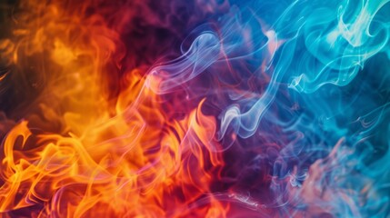 Fototapeta premium Colorful grudge flame background.