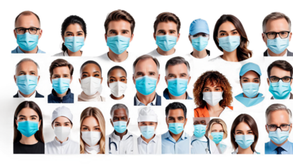 different care alth mask unemployment pandemic protective concept people set coronavirus business corona crisis danger disease diversity doctor employee employment enterprise epidemic face flu group