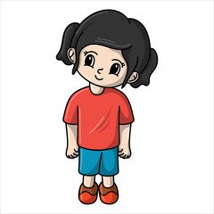 Kids Girl Character Cartoon Smile