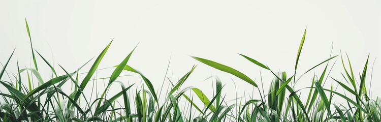 Naklejka premium green grass isolated on white background for backdrop
