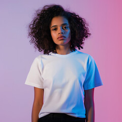 Woman in White T-Shirt