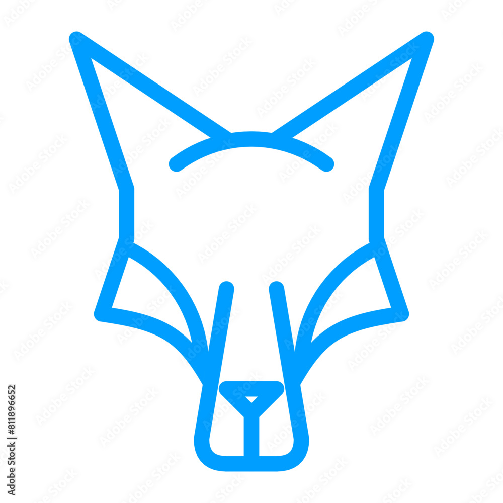 Canvas Prints simple design of fox head icon sign