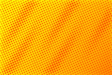 Dotted halftone pattern on gradient yellow orange background. Abstract retro pop art texture for presentation, wallpaper, flyer, banner, poster, banner, brochure and more.