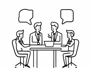 business people talking in meeting room