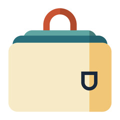 suitcases flat icon